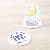 ギリシャの神と国旗パーソナライズされた コースター (側面)