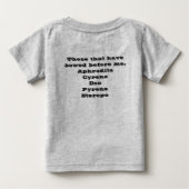 ギリシャの神に曲げて下さい ベビーTシャツ (裏面)