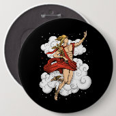 ギリシャの神エルメス 缶バッジ (正面&裏面)