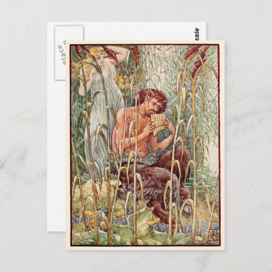 ギリシャの神パンヴィンテージイメージ ポストカード (正面/裏面)