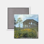 ギリシャの神殿，セゲスタ，シチリア，イタリア マグネット (正面/裏面)