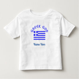ギリシャの神 ギリシャ国旗 オーダーメイド名前 トドラーTシャツ