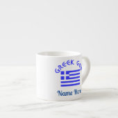 ギリシャの神 ギリシャ国旗 オーダーメイド エスプレッソカップ (正面右)