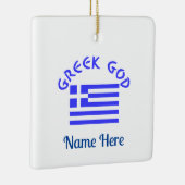 ギリシャの神 ギリシャ国旗 オーダーメイド セラミックオーナメント (右)