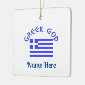ギリシャの神 ギリシャ国旗 オーダーメイド セラミックオーナメント (左)