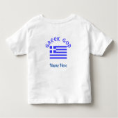 ギリシャの神 ギリシャ国旗 名入れ トドラーTシャツ (裏面)