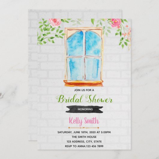 ギリシャの窓テーマのギリシャの結婚前パーティー 招待状 (正面/裏面)