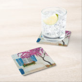 ギリシャの窓   スクエアペーパーコースター (インサイチュ)