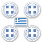 ギリシャの紋章と国旗のシール シール (正面)