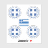 ギリシャの紋章と国旗のシール シール (シート)