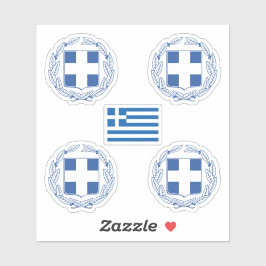 ギリシャの紋章と国旗のシール シール (シート)
