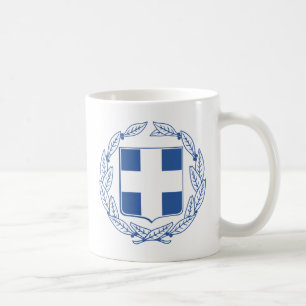 ギリシャの紋章付き外衣 コーヒーマグカップ