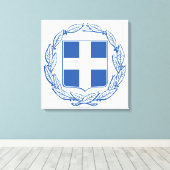 ギリシャの紋章 キャンバスプリント (インサイチュ (ウッドフロア))