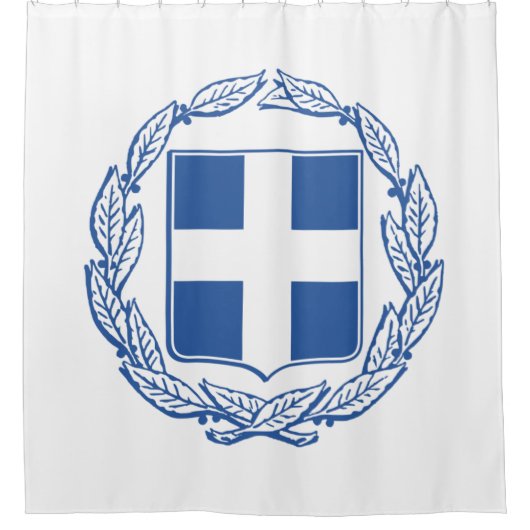 ギリシャの紋章 シャワーカーテン (正面)