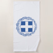 ギリシャの紋章 ビーチタオル (正面)