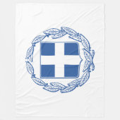 ギリシャの紋章 フリースブランケット (正面)