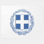 ギリシャの紋章 フリースブランケット (正面(横))