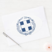 ギリシャの紋章 楕円形シール (封筒)