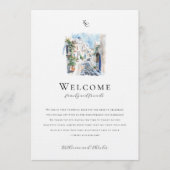 ギリシャの結婚式ウィークエンドウェルカム行程表 メニュー (正面)