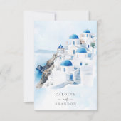 ギリシャの結婚式 出席返信カード 出欠カード (裏面)