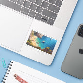 ギリシャの美しいビーチ シール (ノートパソコンとiPhone)