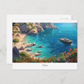 ギリシャの美しいビーチ ポストカード (正面/裏面)