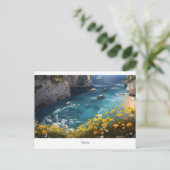 ギリシャの美しいビーチ ポストカード (スタンド正面)