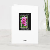ギリシャの聖名祝日のピンクの蘭 カード (裏面)