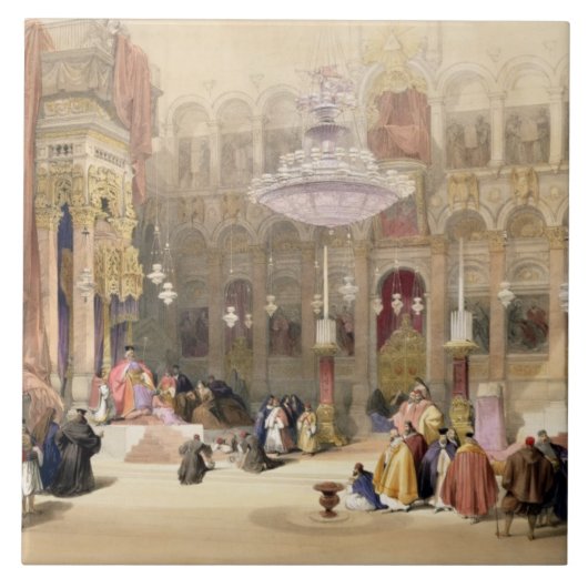 ギリシャの聖墳墓教会、エルサレム、4月 タイル (正面)