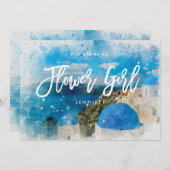 ギリシャの花嫁の少女にお願いカード サンキューカード (正面/裏面)