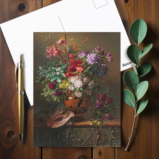 ギリシャの花瓶の中の花by Georgius van Os ポストカード