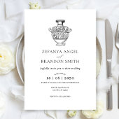 ギリシャの花瓶ヴィンテージアート 招待状