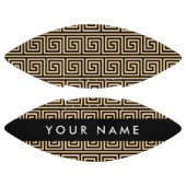 ギリシャの蛇行鍵ブラウン、お名前、パーソナライズ アメリカンフットボール (パネル)