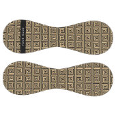 ギリシャの蛇行鍵ブラウン、お名前、パーソナライズ ソフトボール (パネル)