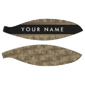 ギリシャの蛇行鍵ブラウン、お名前、パーソナライズ バスケットボール (パネル)