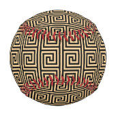 ギリシャの蛇行鍵ブラウン、お名前、パーソナライズ 野球ボール (正面)