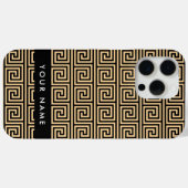 ギリシャの蛇行鍵ブラウン、お名前、パーソナライズ Case-Mate iPhoneケース (裏面 (横))