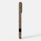 ギリシャの蛇行鍵ブラウン、お名前、パーソナライズ iPhoneケース (右側面)