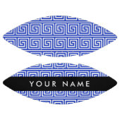 ギリシャの蛇行鍵ブルー、お名前、パーソナライズ アメリカンフットボール (パネル)