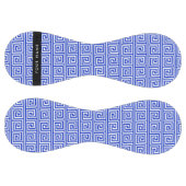 ギリシャの蛇行鍵ブルー、お名前、パーソナライズ ソフトボール (パネル)