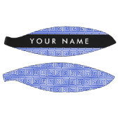 ギリシャの蛇行鍵ブルー、お名前、パーソナライズ バスケットボール (パネル)