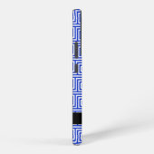 ギリシャの蛇行鍵ブルー、お名前、パーソナライズ SAMSUNG GALAXYケース (右側面)