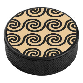 ギリシャの蛇行鍵波パターンブラウン アイスホッケーパック