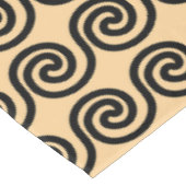 ギリシャの蛇行鍵波パターンブラウン テーブルクロス (アングル)