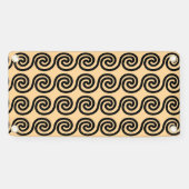 ギリシャの蛇行鍵波パターンブラウン 横断幕 (横)