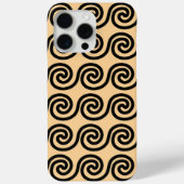 ギリシャの蛇行鍵波パターンブラウン Case-Mate iPhoneケース (裏面)