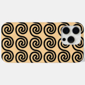 ギリシャの蛇行鍵波パターンブラウン Case-Mate iPhoneケース (裏面 (横))