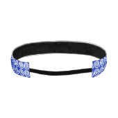 ギリシャの蛇行鍵波パターンブルー アスレチックヘッドバンド (裏面)