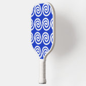 ギリシャの蛇行鍵波パターンブルー ピックルボールラケット (左)