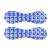 ギリシャの蛇行鍵波パターンブルー 野球ボール (パネル)